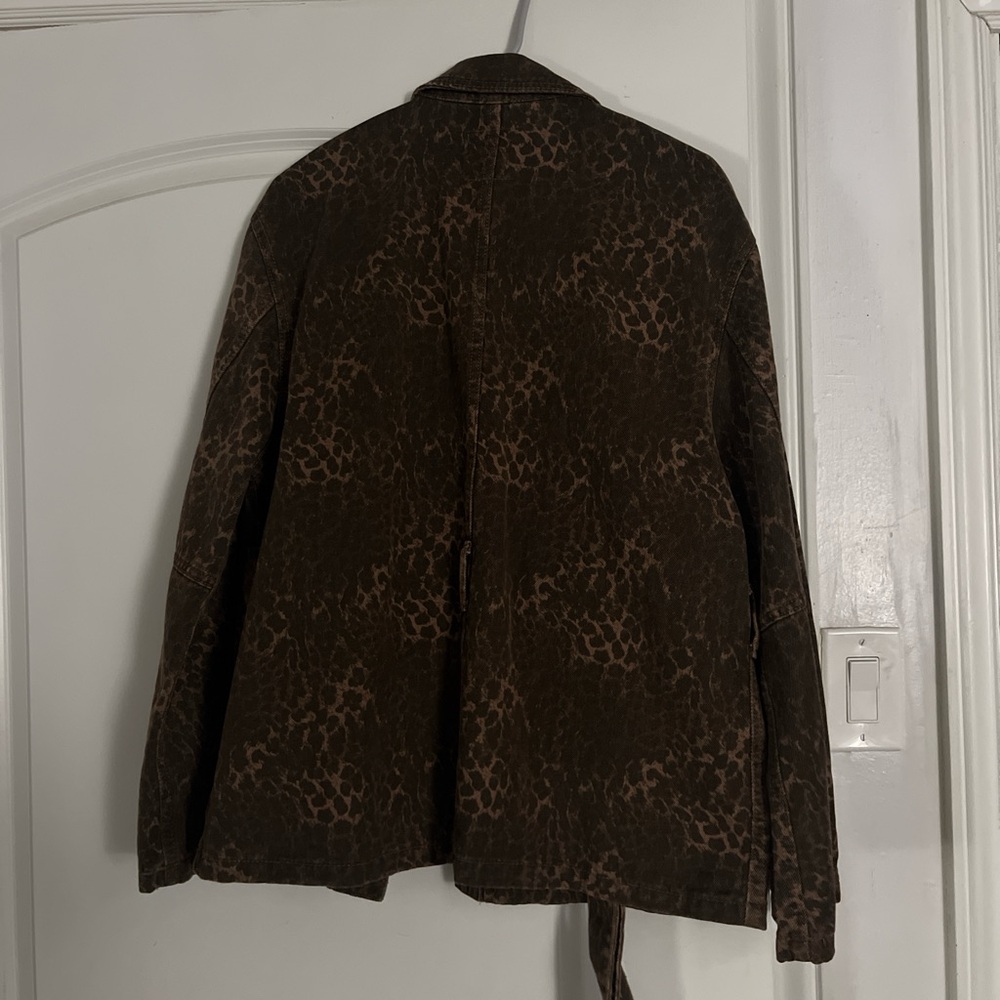 Zara Brown Leopard Print Jacket - Picture 3 of 3